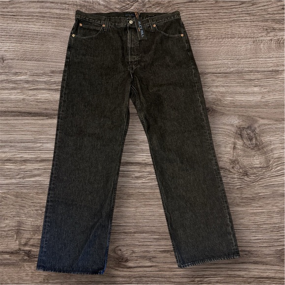 Alex Mill Relaxed Straight 5 Pocket Jeans Vintage Black Wash Sz 38